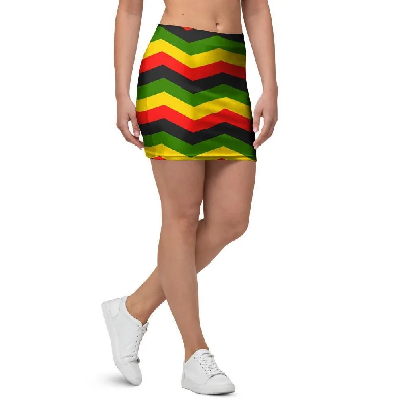 Jamaica Reggae Rasta Mini Skirt