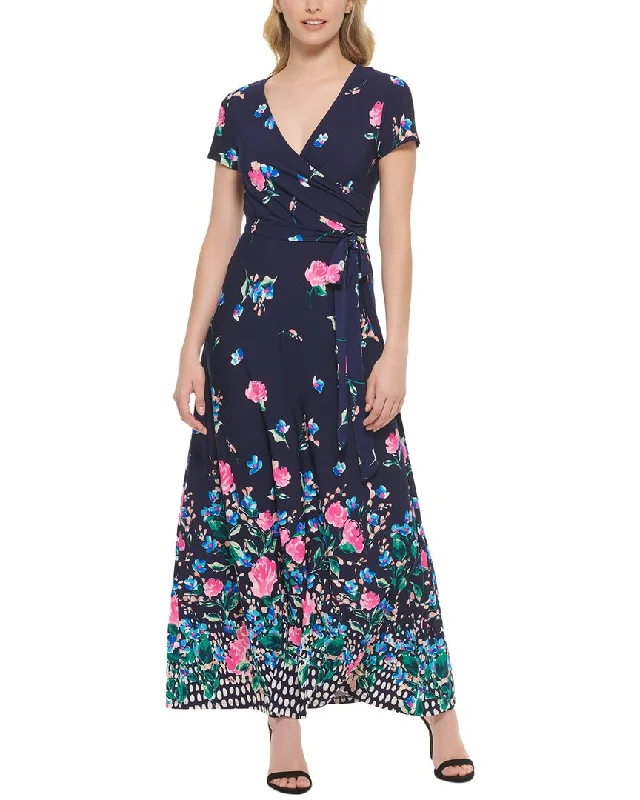 Eliza J Printed Jersey Gown