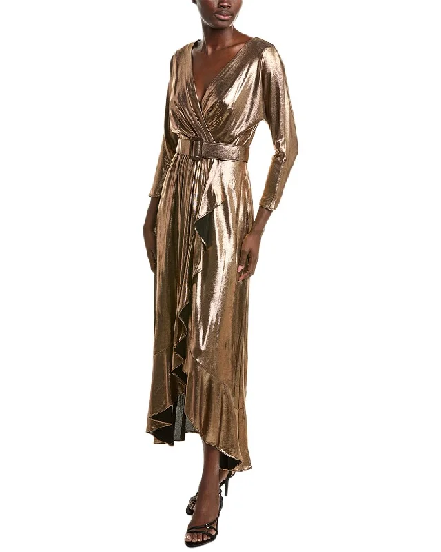 Eliza J Foil Knit Gown