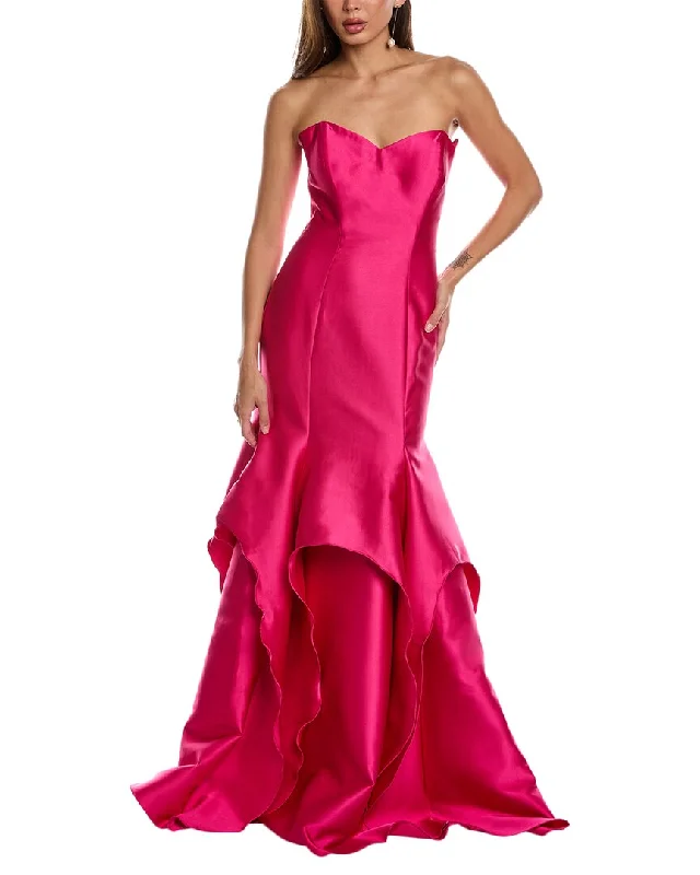 Rene Ruiz Satin Mermaid Gown