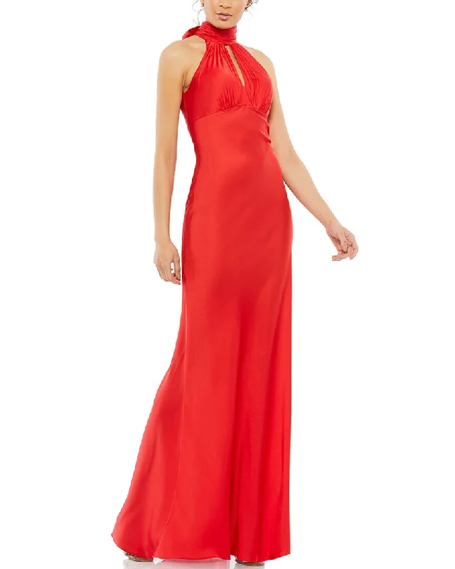 Mac Duggal Keyhole Halter Empire Waist Gown