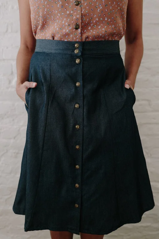 Bae Skirt in Denim Tencel