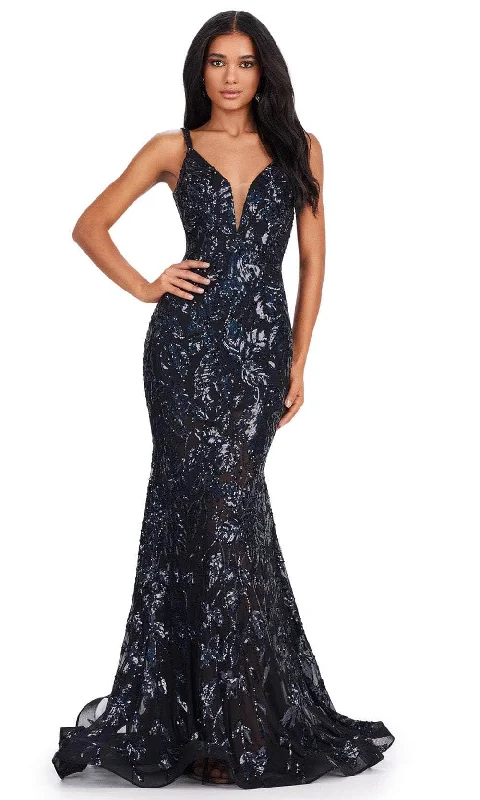 Ashley Lauren 11444 - Sequin Mermaid Prom Dress